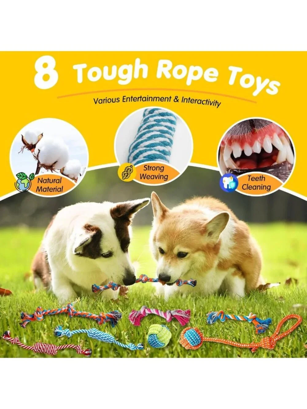 25 Pack Luxury Dog Chew Toys Set - Ropes, Treat Balls & Squeaky Toys for Puppies